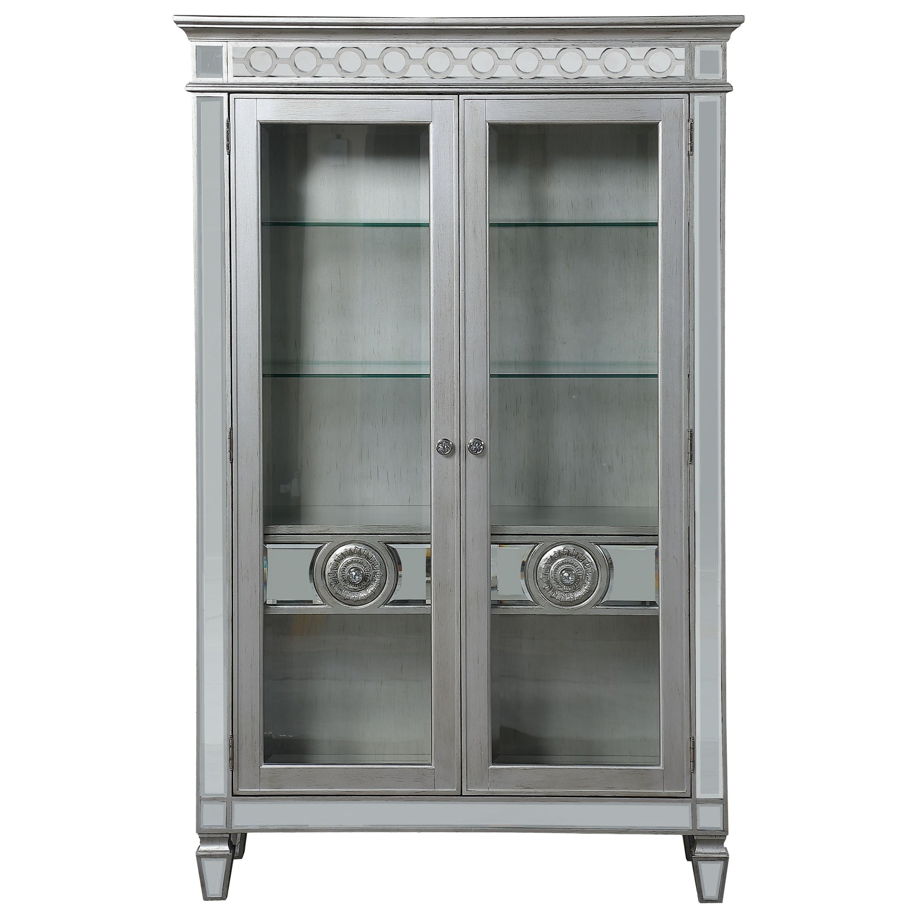 Franklyn lighted console curio shop cabinet canora grey