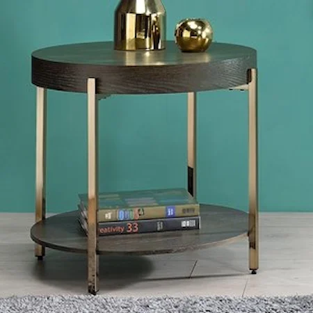 Contemporary End Table with an Open Shelf