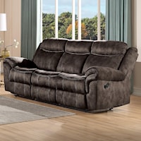 Casual Reclining Glider Sofa with USB Charging