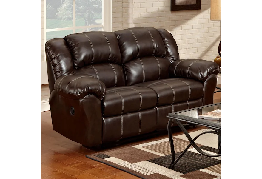 1000 Reclining Loveseat by Affordable Furniture at Town and Country Furniture 