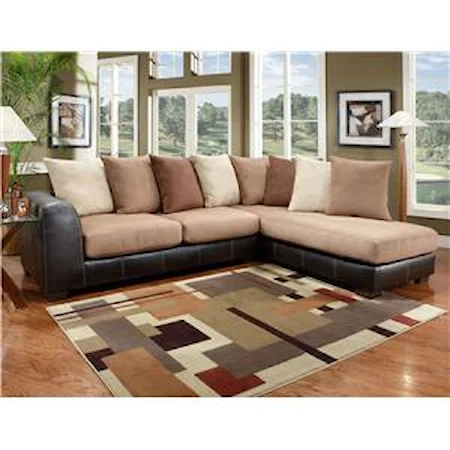 Two Piece Sectional with Chaise