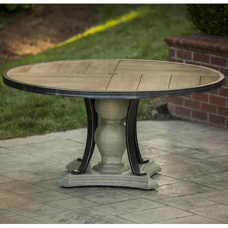 Round Porcelain-Top Dining Table