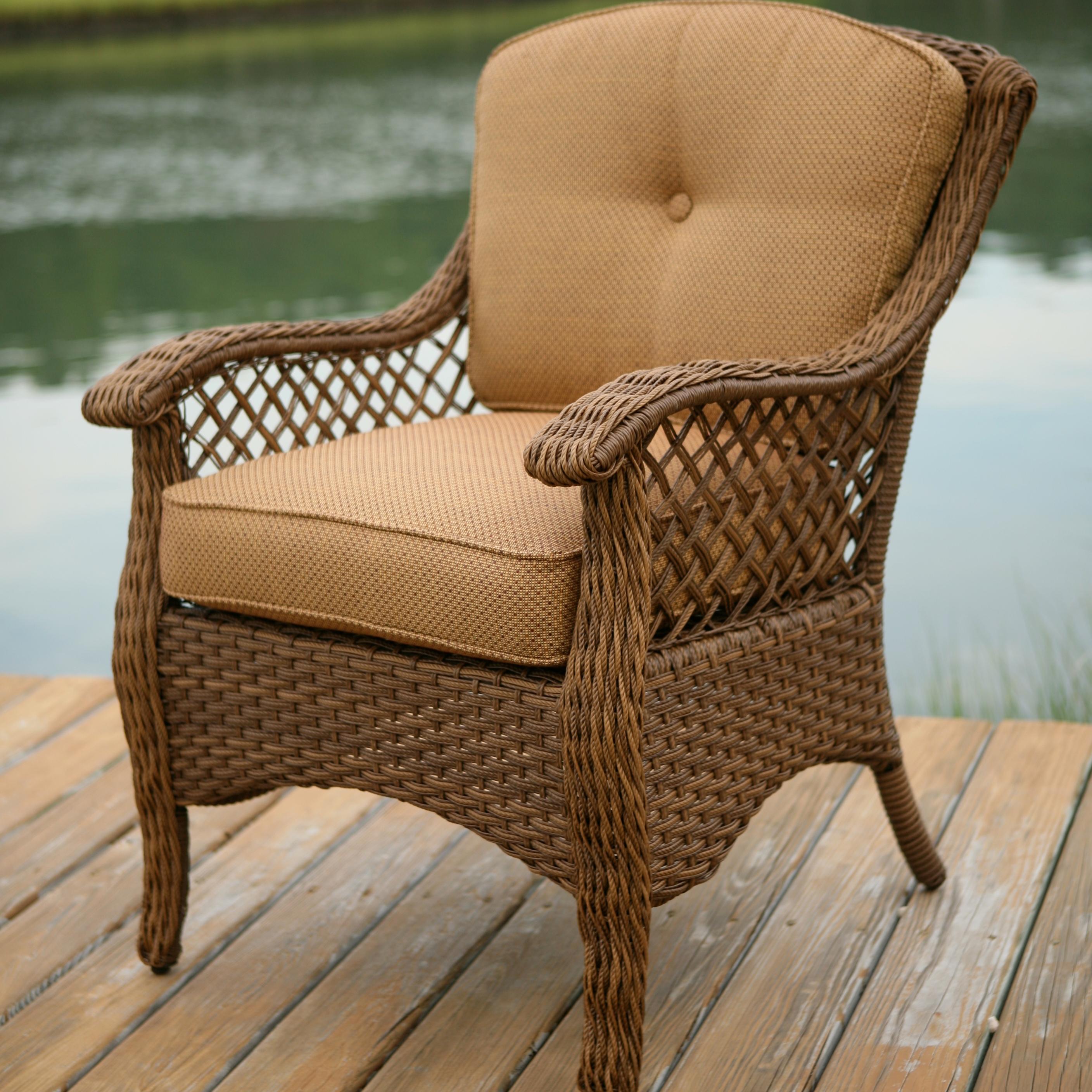 Agio VerandaAgio Outdoor Tan Woven Dining Chair with Seat and Back