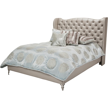 California King Upholstered Platform Bed