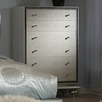 Upholstered Chest w/ 5 Drawers