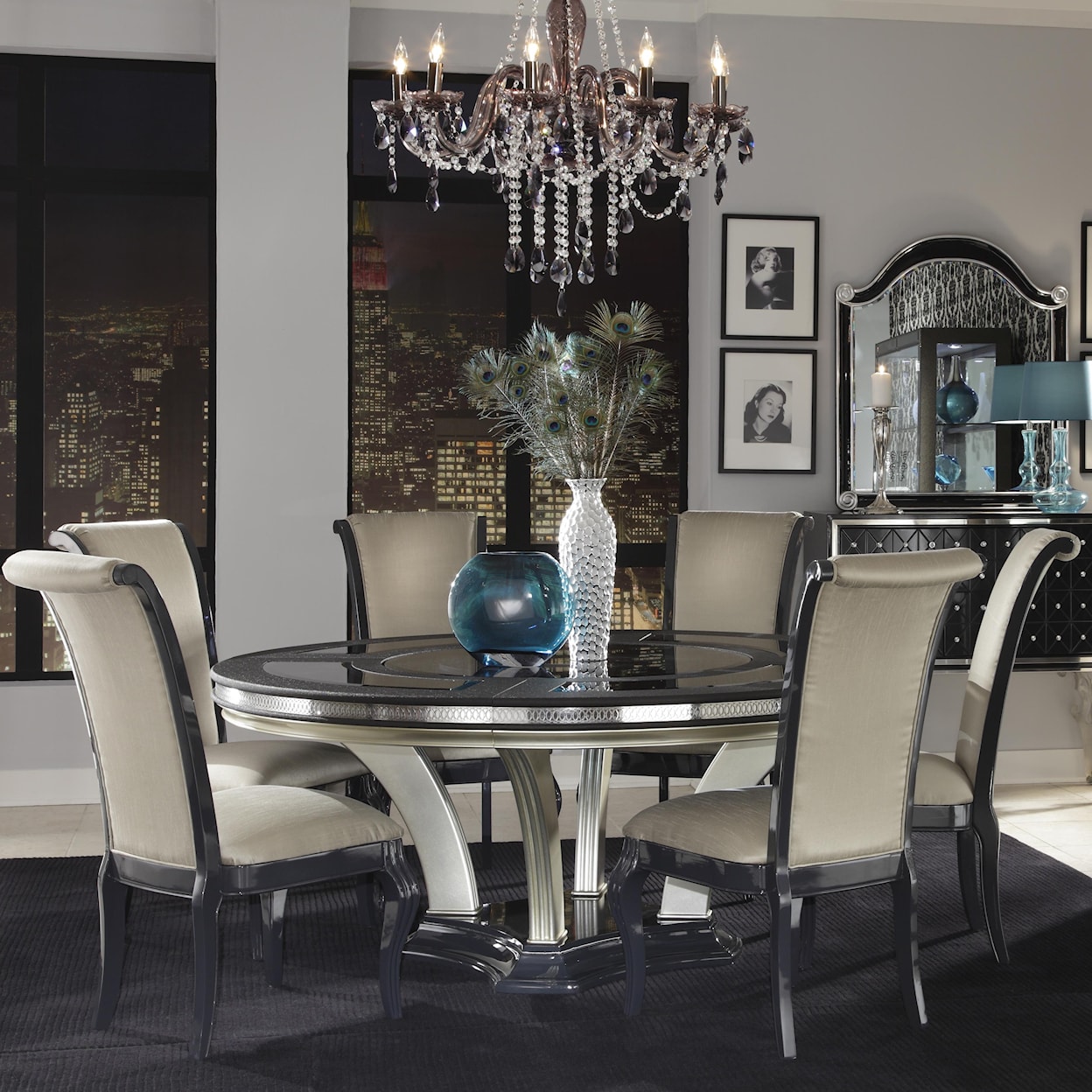 Michael Amini Hollywood Swank Round Dining Table