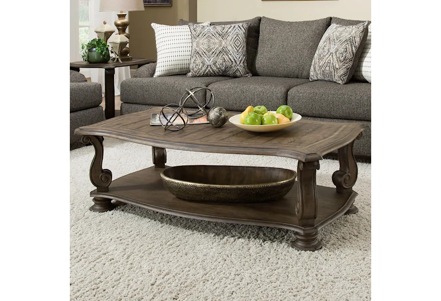 140 Antique Oak Coffee Table by Albany at Furniture and More