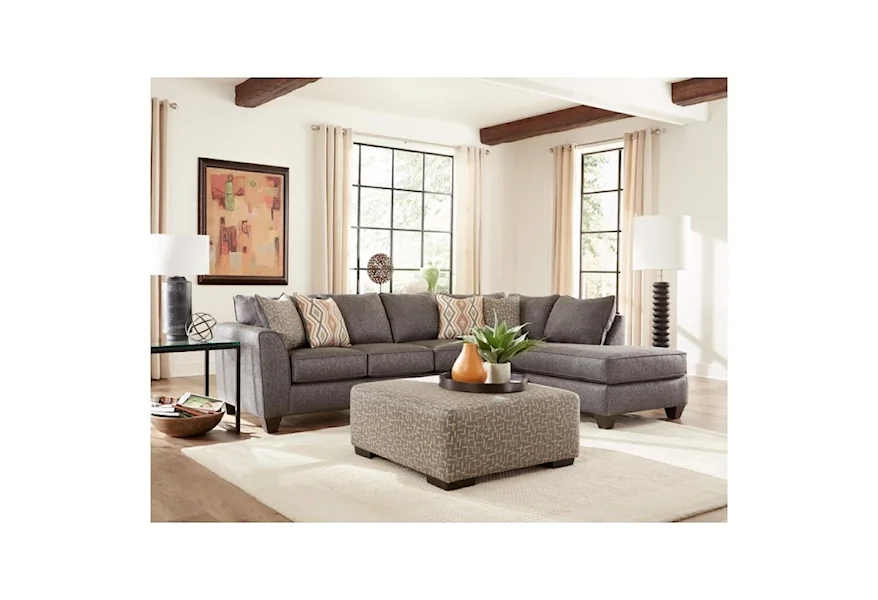 2256 Sectional Sleeper with Chaise by Albany at A1 Furniture & Mattress
