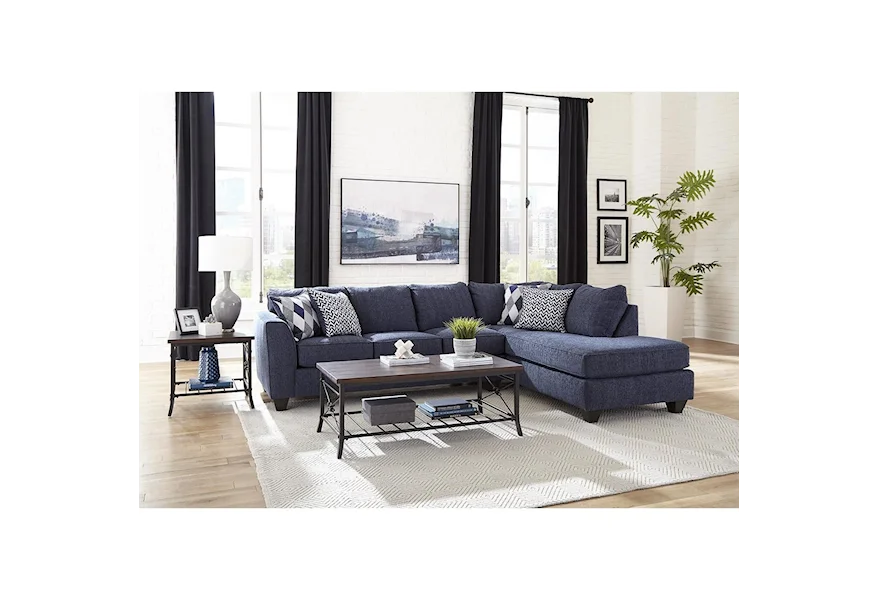 2256 Sectional Sleeper with Chaise by Albany at Furniture and More