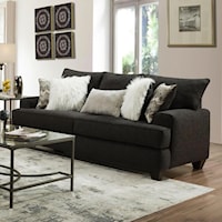 Transitional Queen Sleeper Sofa with Wide Track Arms