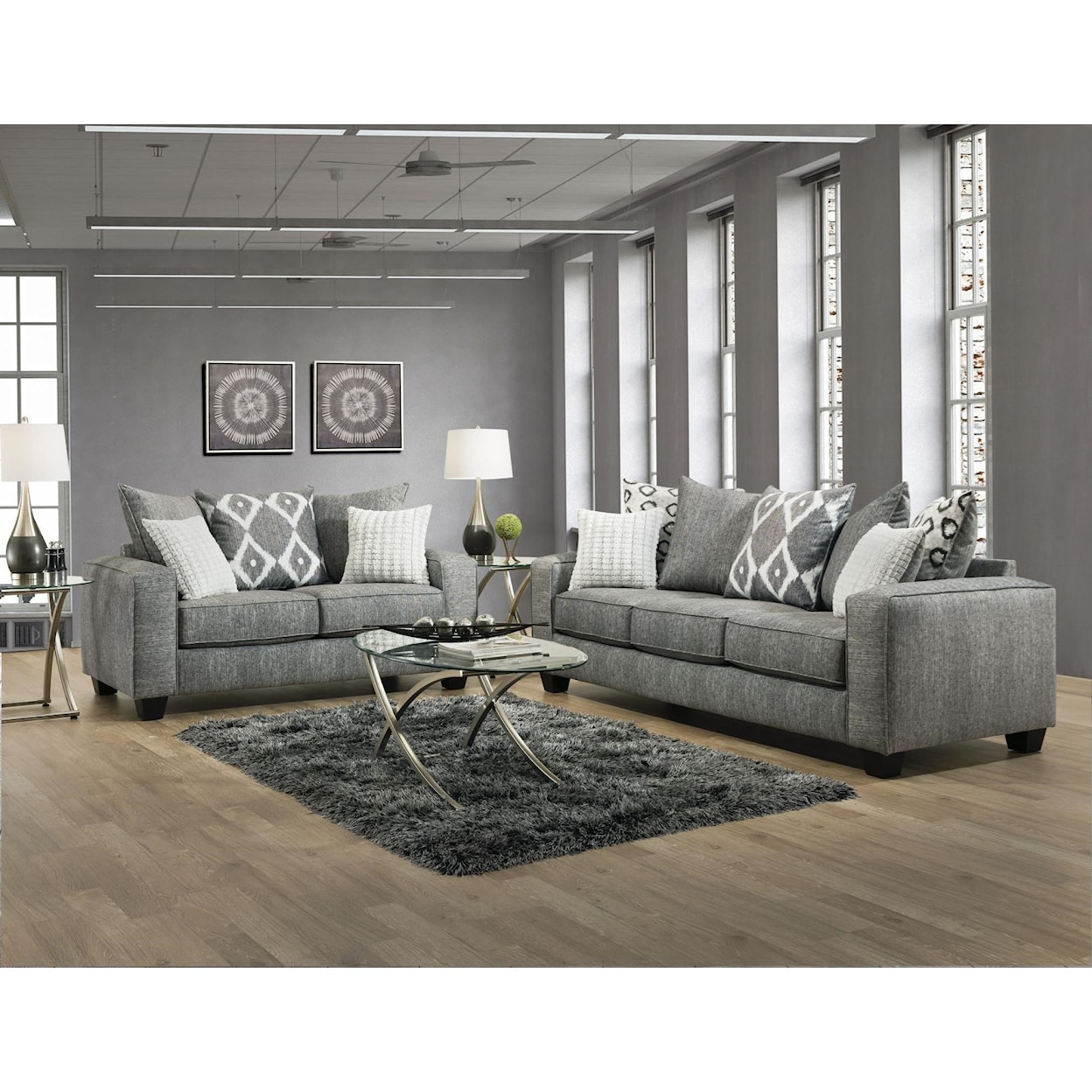 Albany Stonewash Black Collection Stonewash Black Sofa