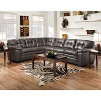 Casual Two Piece Sectional Sofa with Button Tufting