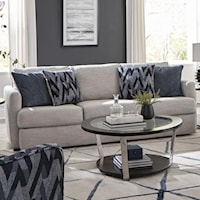 Transitional Sofa with Thin Track Arms