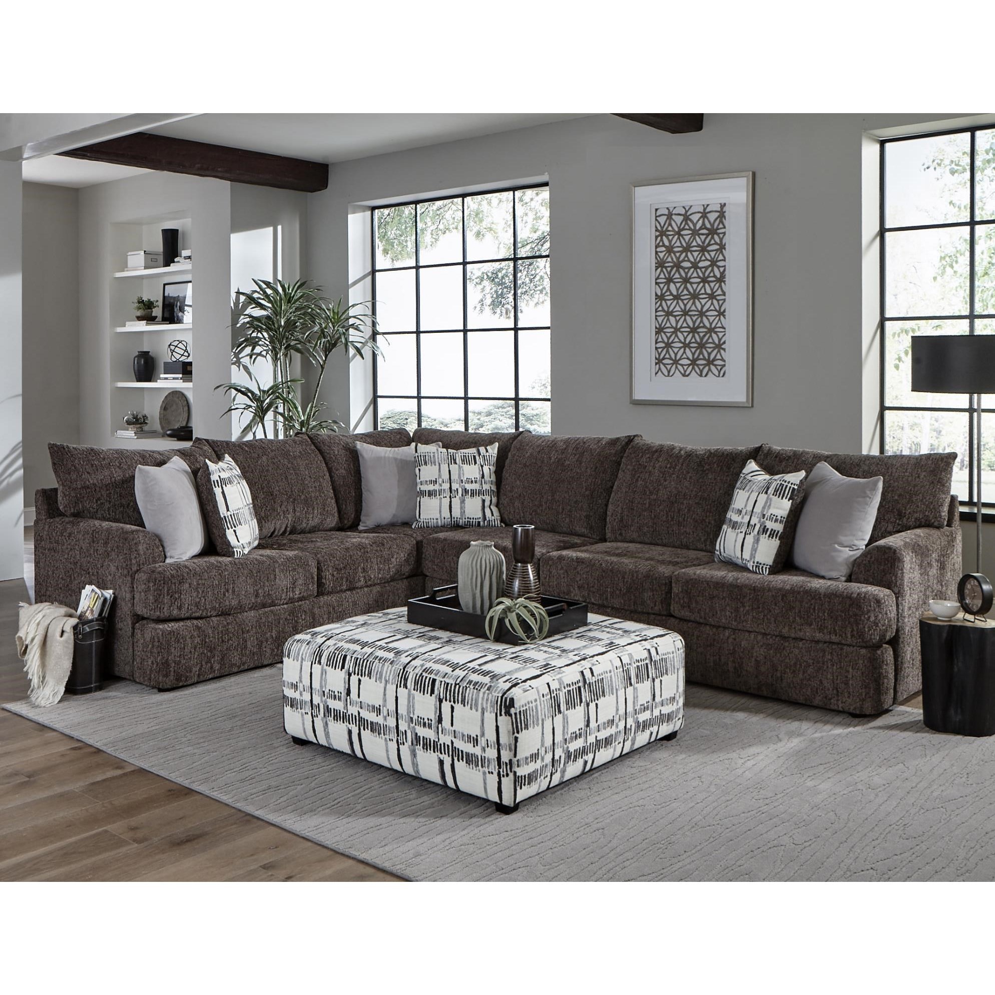 Loose pillow back sectional top