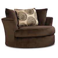 Transitional Swivel Chair with Round Shape