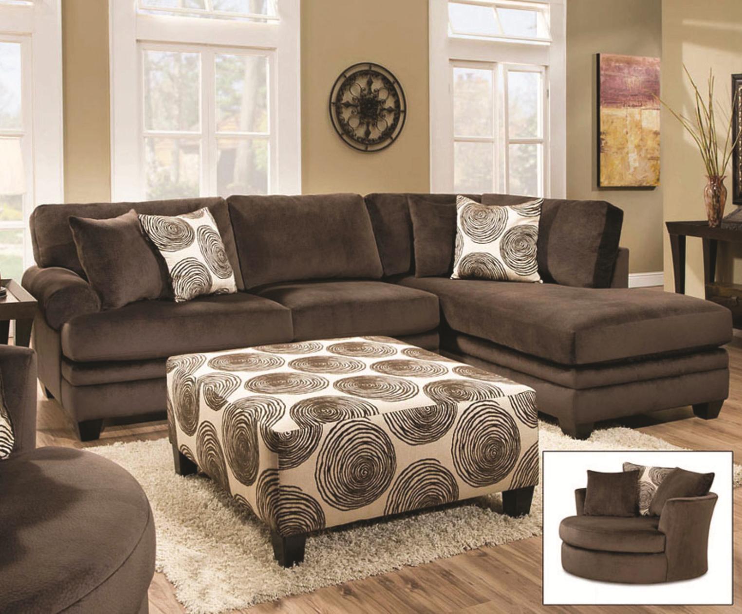 Albany 8642 86423SMOKE Oversized Cocktail Ottoman Royal Furniture