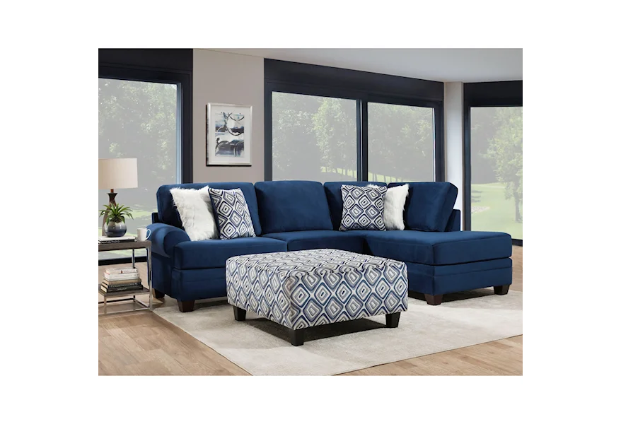 Groovy Navy Sectional by Albany at Royal Furniture