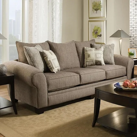 3 Seater Sofa with Large Rolled Arms