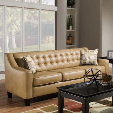 Traditional Sofa with Button Tufted Back
