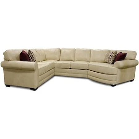 Casual 4 Piece Leather Sectional
