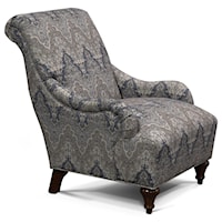 Cottage Accent Chair with with Rolled Back