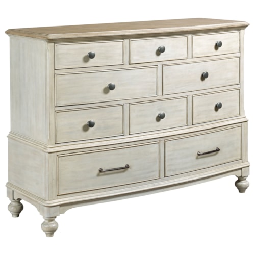 Cotswold Ten Drawer Dresser with Removable Jewelry Tray