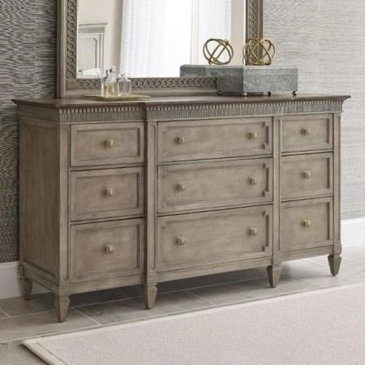 American Drew Savona Stockholm 9 Drawer Dresser