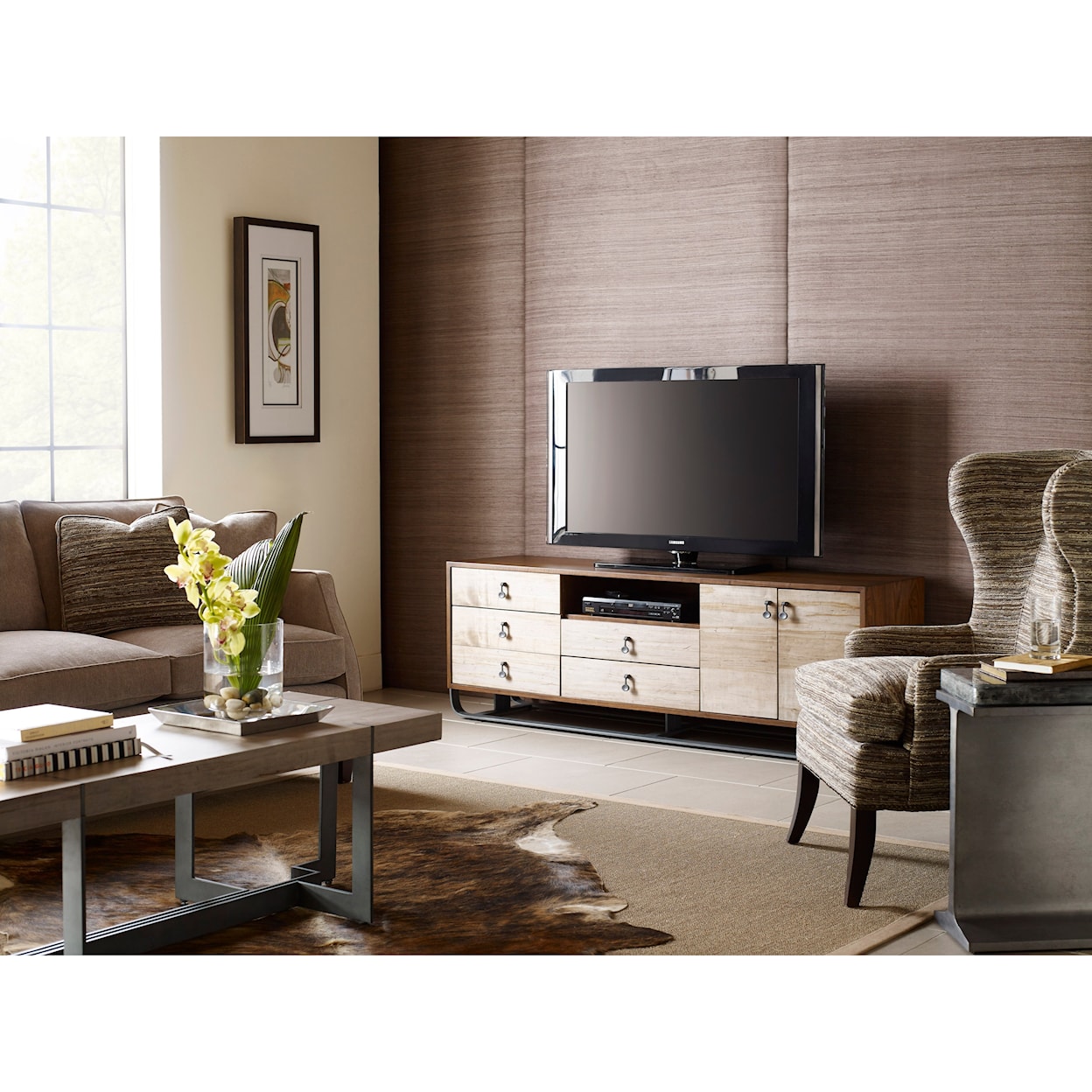 American Drew Modern Synergy Panorama TV Console