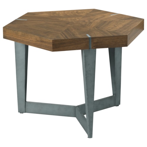 Contemporary Echo Bunching Cocktail Table with Figured Walnut Veneers