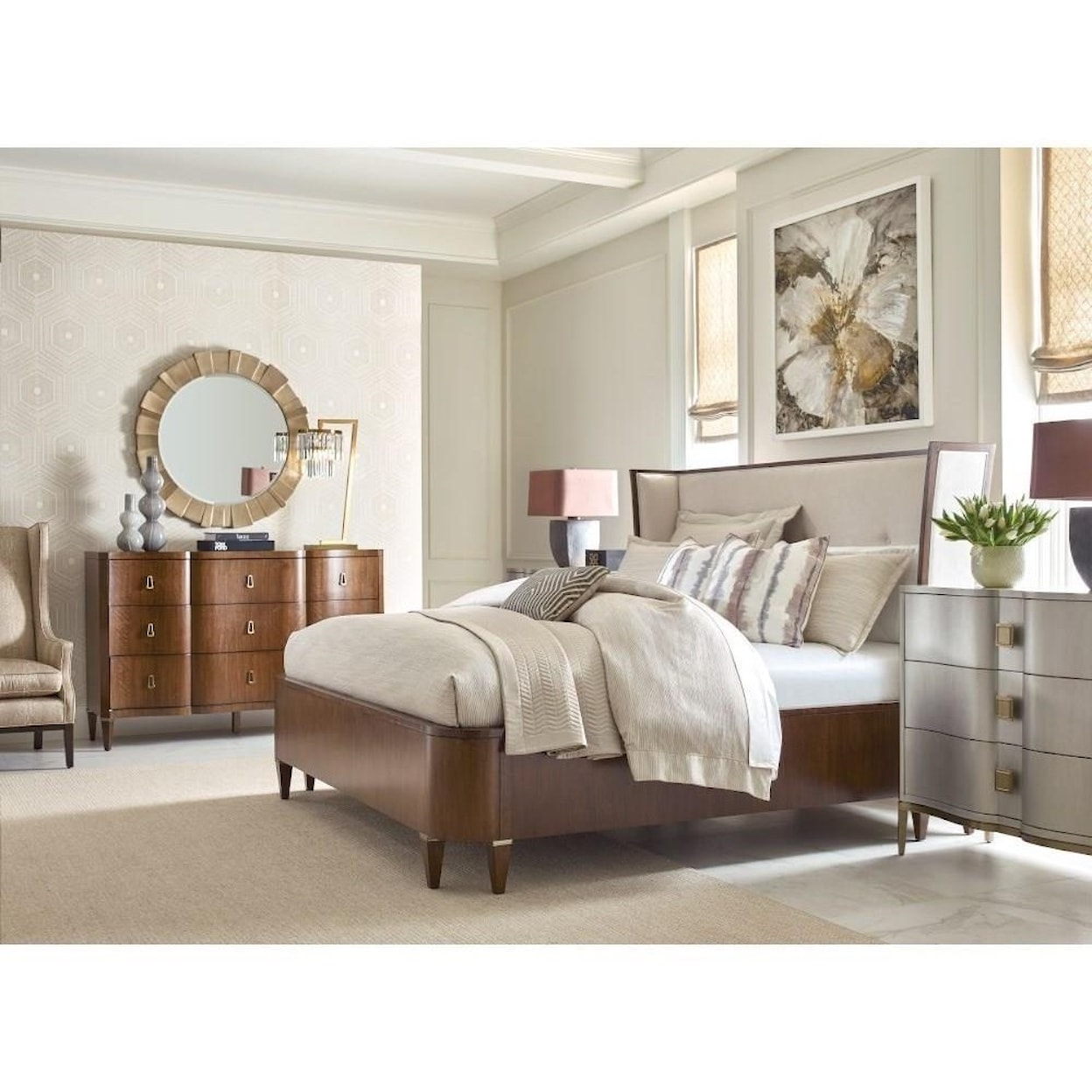 American Drew Vantage Upholstered King Bed