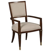 Transitional Upholstered Arm Chair with Upholstered Back