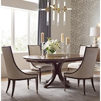 Transitional 5-Piece Table and Chair Set with Removable Leaf