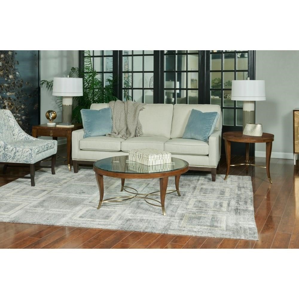 American Drew Vantage 929911 Transitional Coffee Table with Glass Top