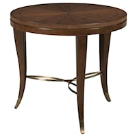 Transitional Lamp Table with Ornamental Base