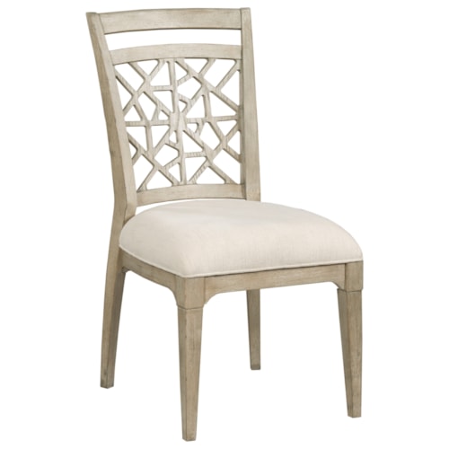 Relaxed Vintage Essex Side Chair with Wooden Back
