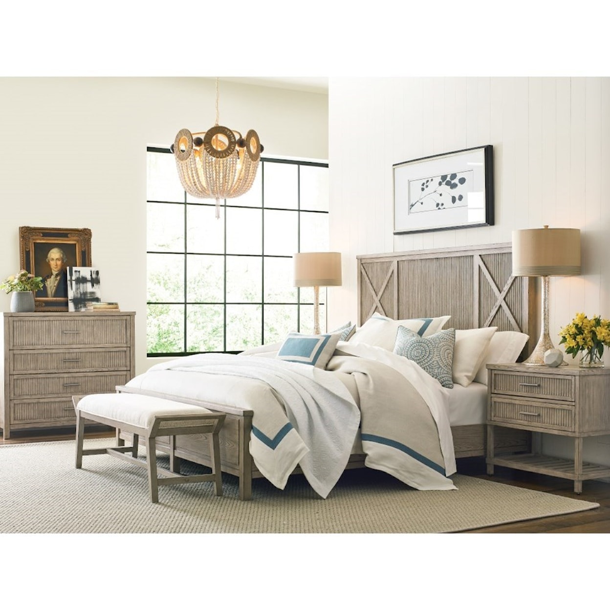American Drew West Fork Canton King Panel Bed