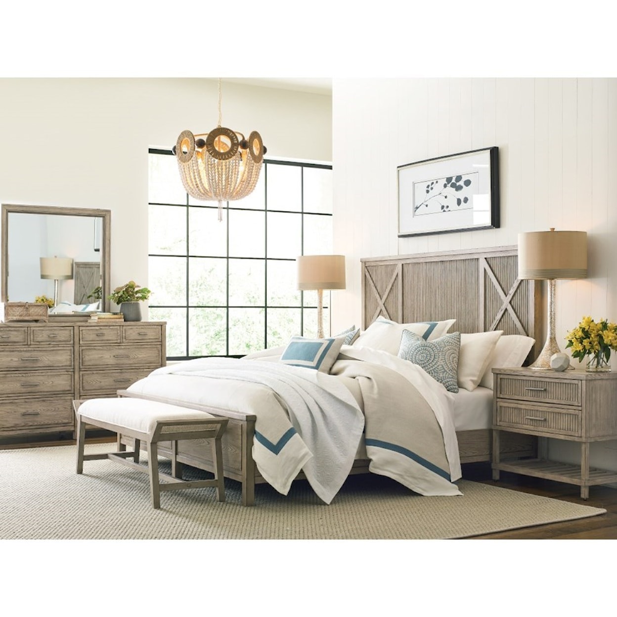 American Drew West Fork Canton California King Panel Bed