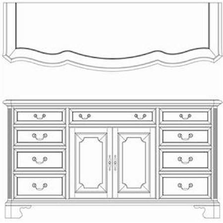 Door Triple Dresser