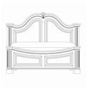 Queen Traditional Mansion Bed