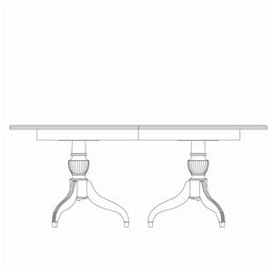 Double Pedestal Dining Table