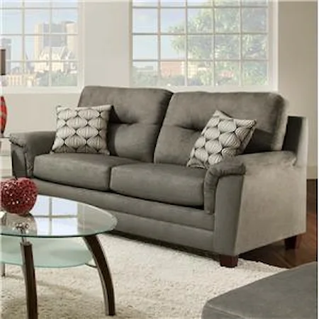 Contemporary Sofa with Two Seat Cushions
