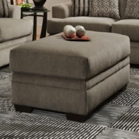 BIG CORNELL PEWTER | STORAGE OTTOMAN