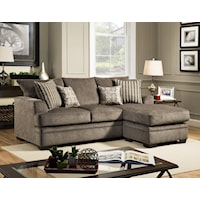 CORNELL PEWTER SOFA CHAISE |