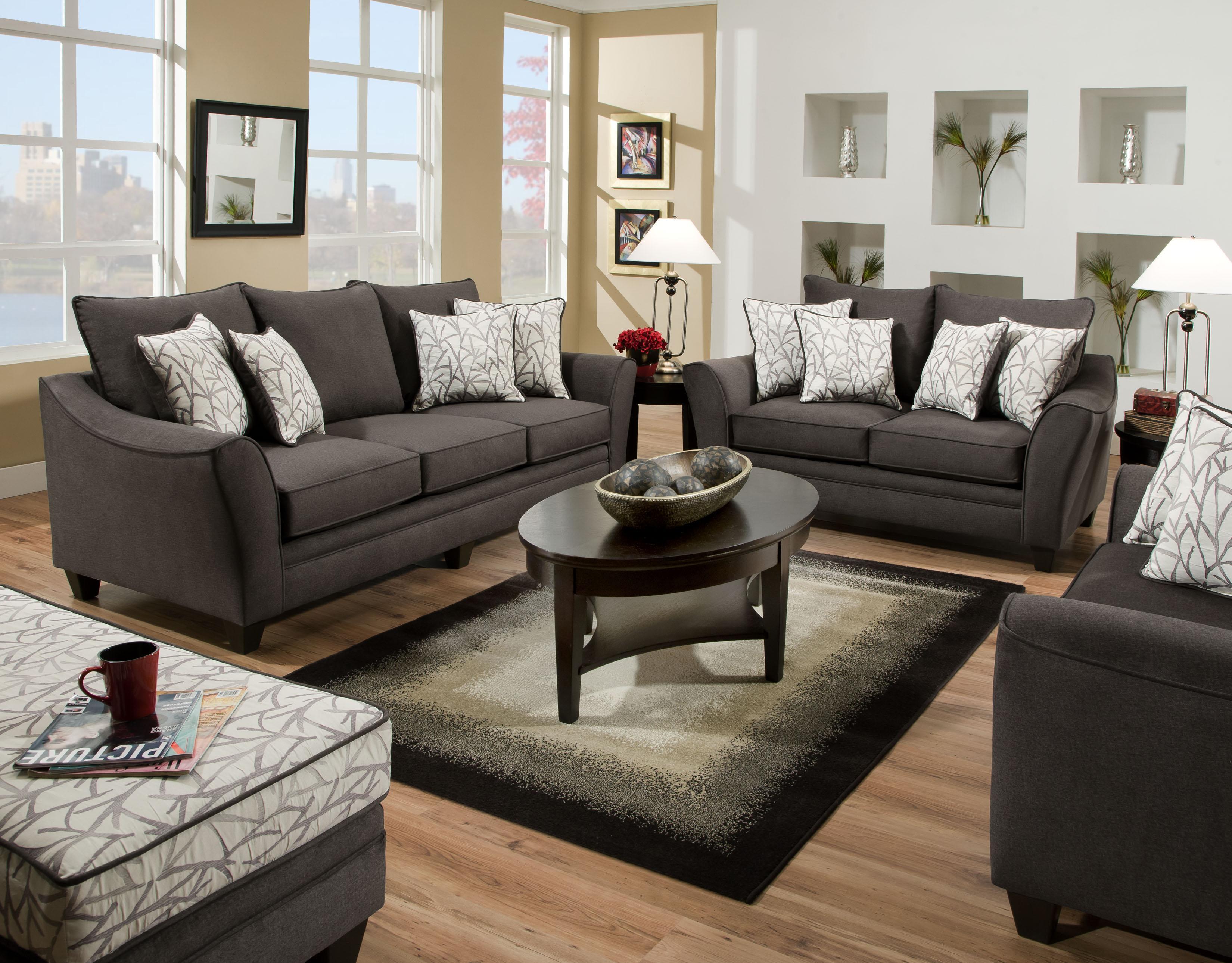 Peak Living 3858 1197808 Elegant Sofa with Contemporary Style | Brown ...