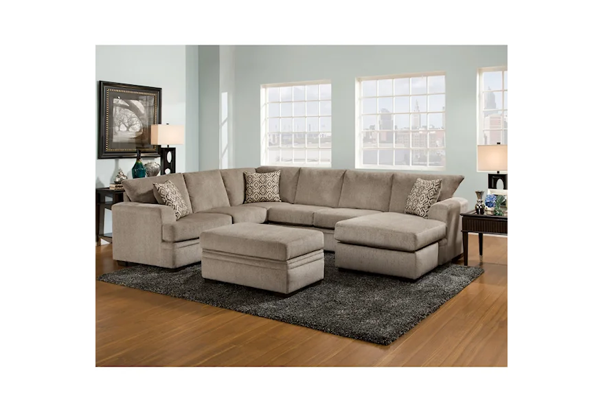 6800 Sectional Sofa with Right Side Chaise by Peak Living at Prime Brothers Furniture