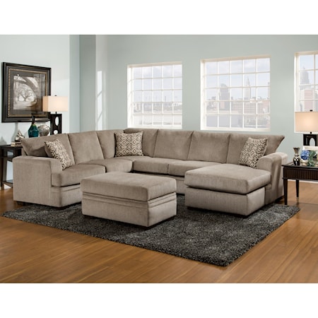 CORNELL PEWTER 2 PC SECTIONAL.. |