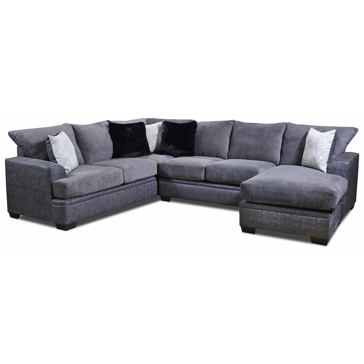 Peak Living 6800 Sectional Sofa with Right Side Chaise