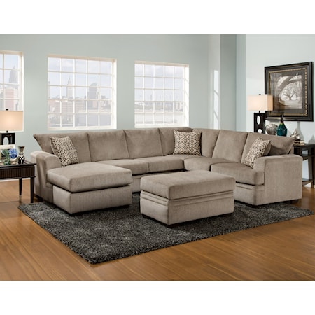 CORNELL PEWTER 2 PC SECTIONAL. |