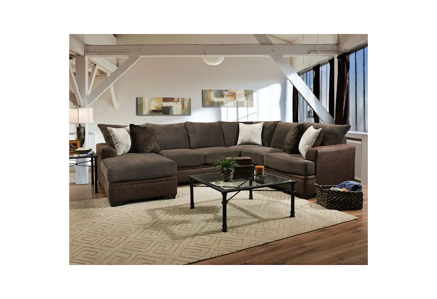 6800 Sectional Sofa with Left Side Chaise by Peak Living at Sam's Appliance & Furniture