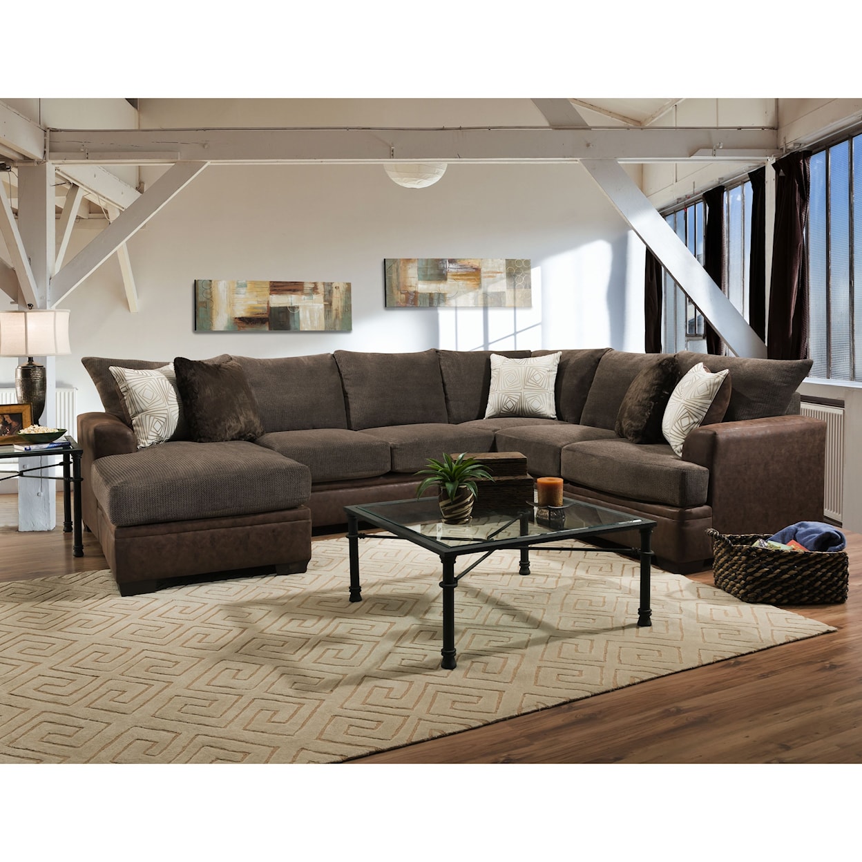 Peak Living 6800 Sectional Sofa with Left Side Chaise